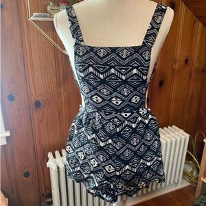 Criss cross open back romper